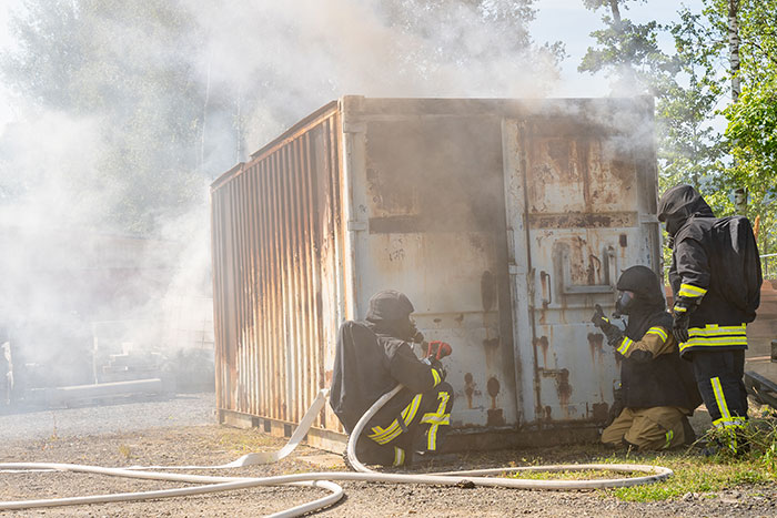 Ausbildung im Brandübungscontainer Ausbildung im Brandübungscontainer