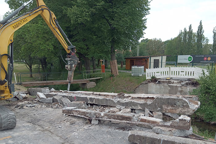 Abbau Brücke Erberstraße Abbau Brücke Erberstraße
