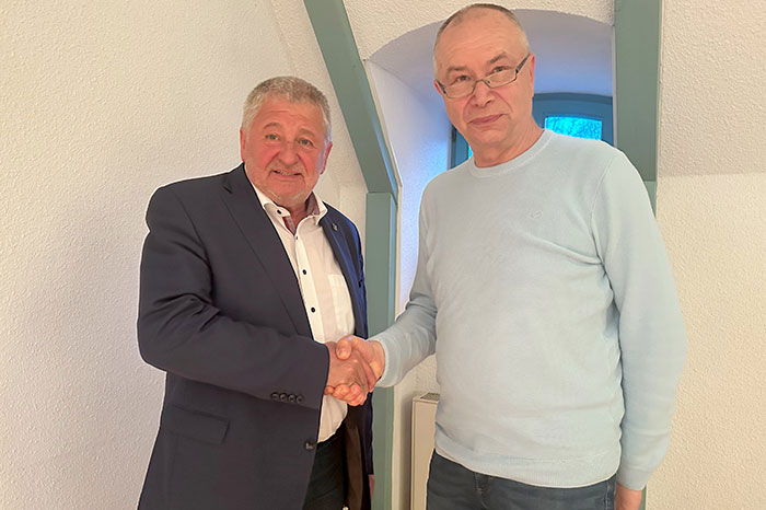 Bürgermeister Peter Mühle und Arnd Ulbrich