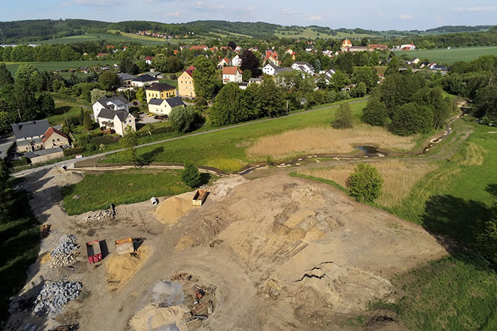 Blick auf das Baugelände im Juli 2025 Blick auf das Baugelände im Juli 2025