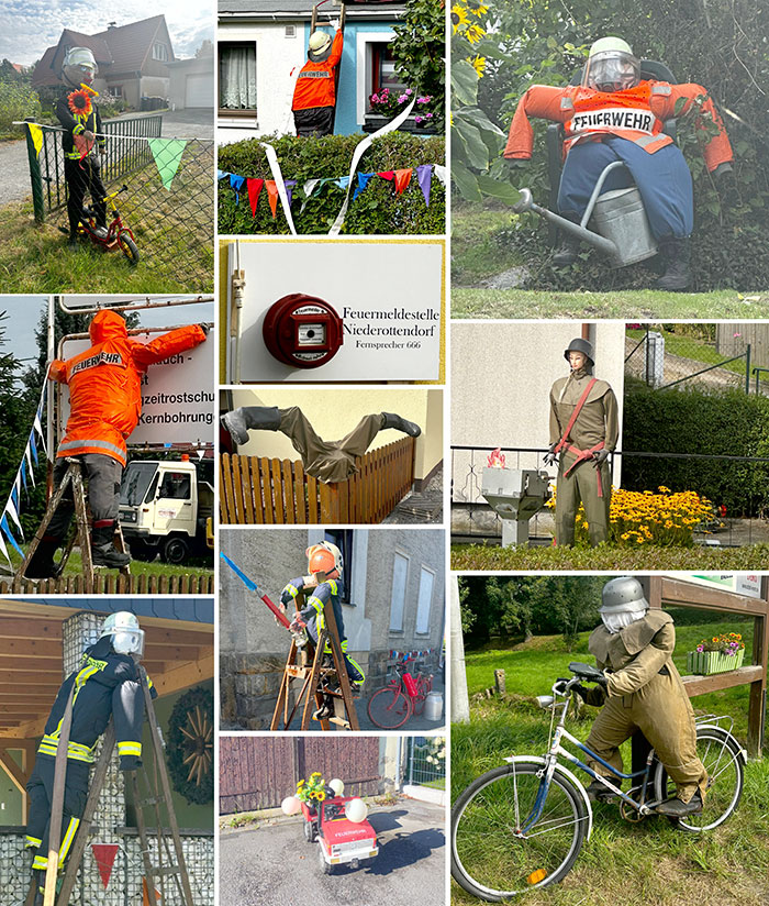 Geschmückte Häuser