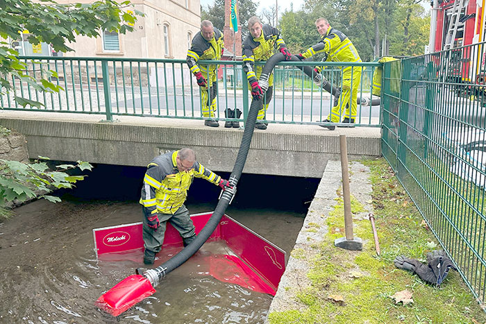 Aufbau Staustelle Biber