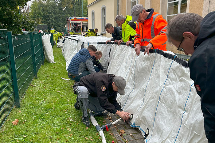 Aufbau Hochschutzwand